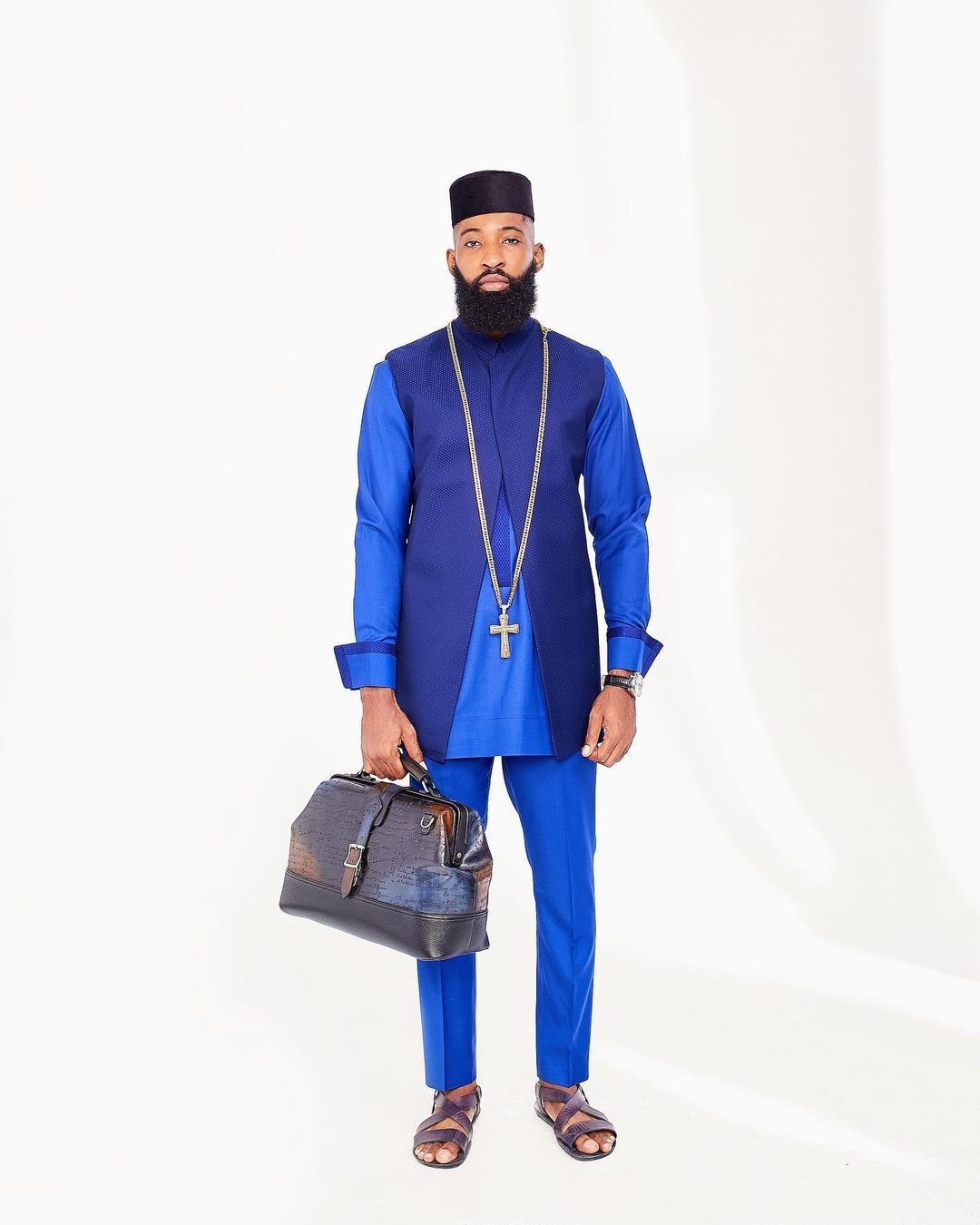 royal blue kaftan