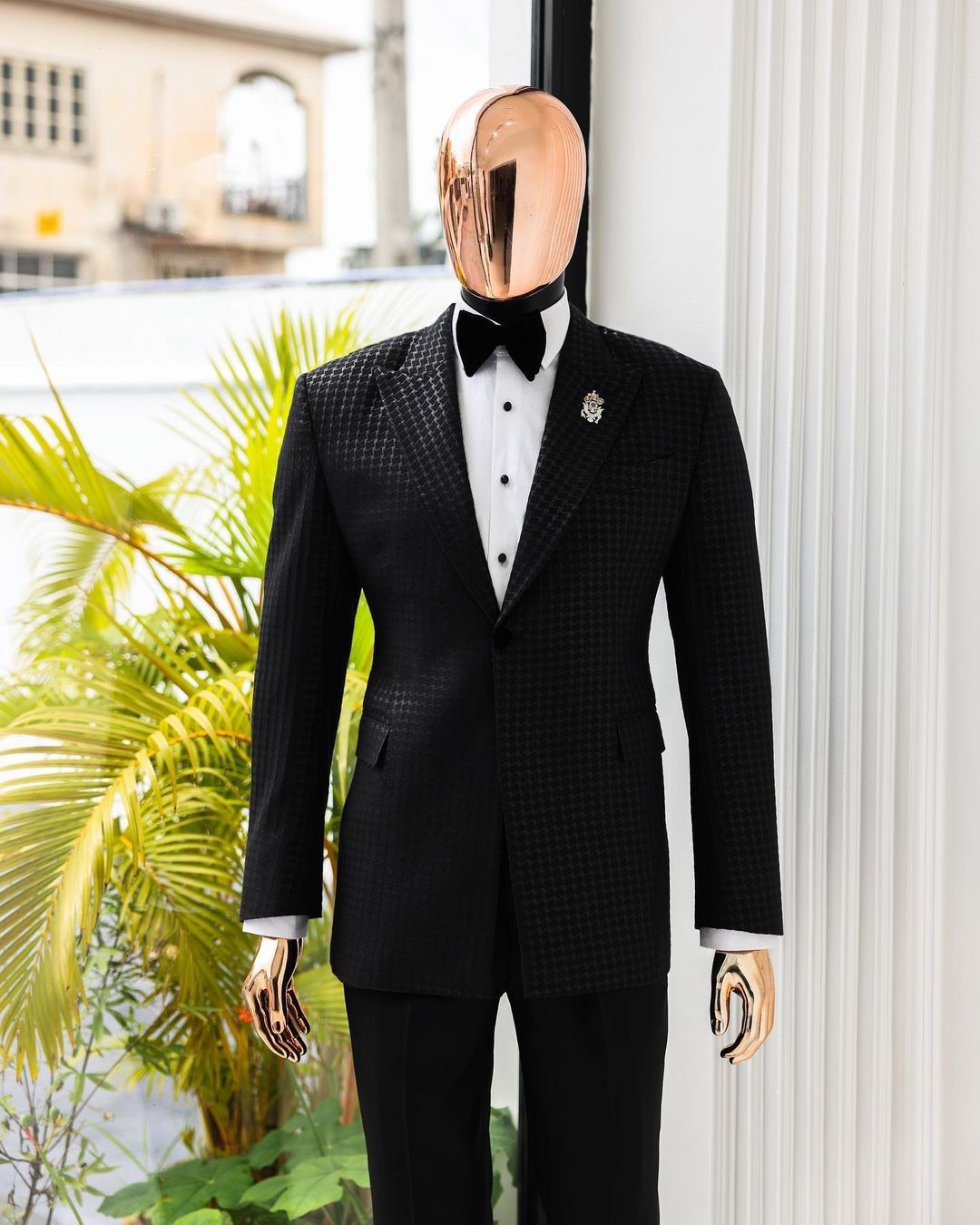 Hooded Ribbed Denim Suit Smoke 19244