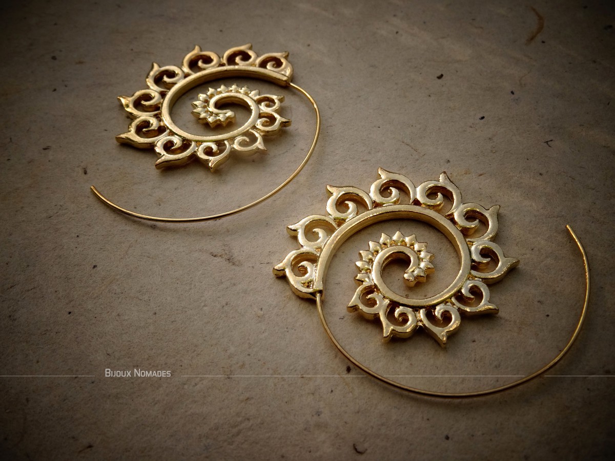 gypsy style creole earrings