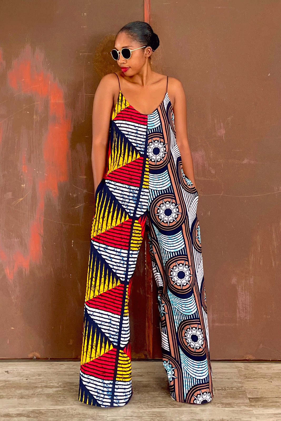 Nairobi Mix Jumpsuit (Retro Mix) by mangishidoll Jumpsuits & Ove