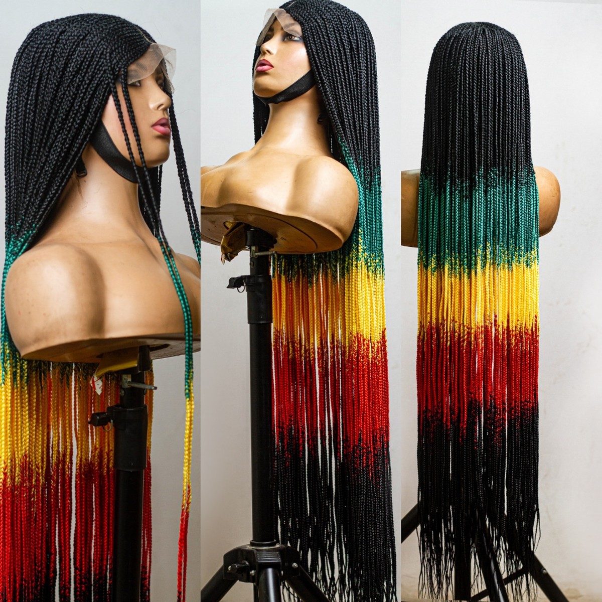 Jamaican colour cornrows by deejaworld Wigs Afrikrea