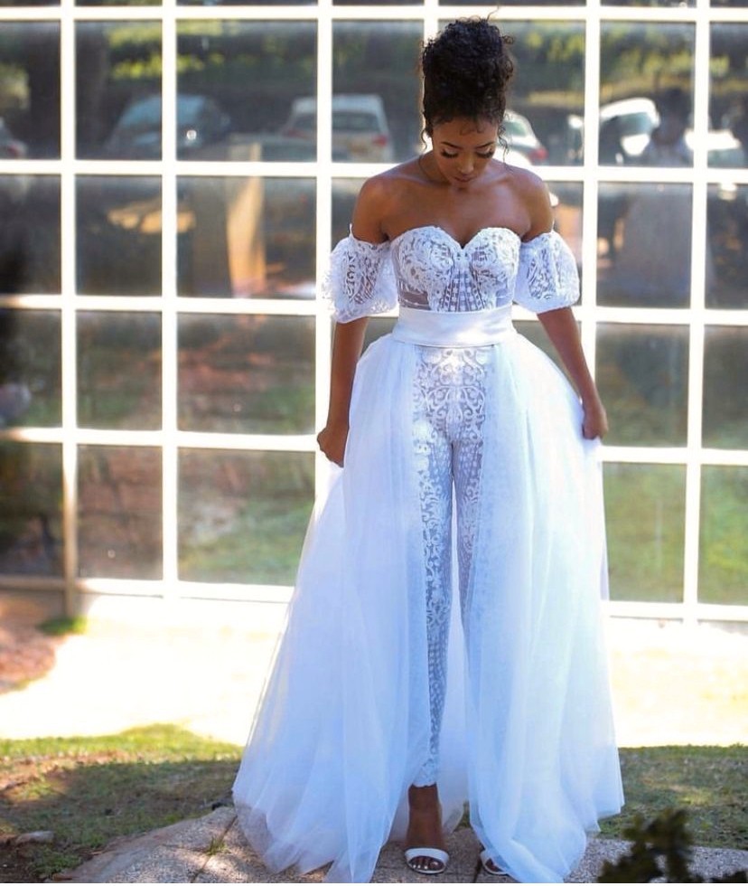 Wedding jumpsuit, bridal jumpsuit with 