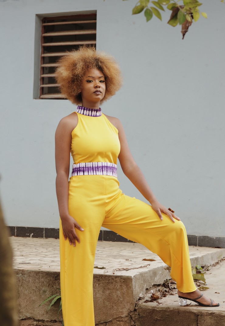 yellow petite jumpsuit