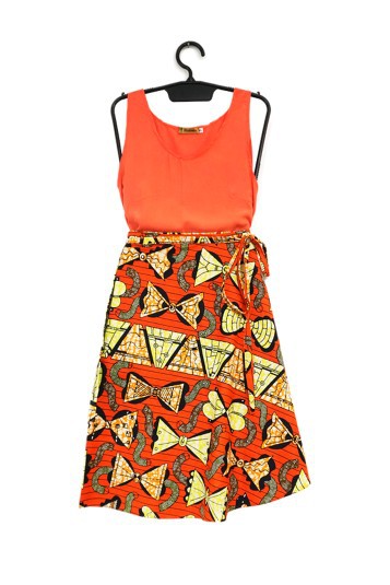 orange envelope skirt