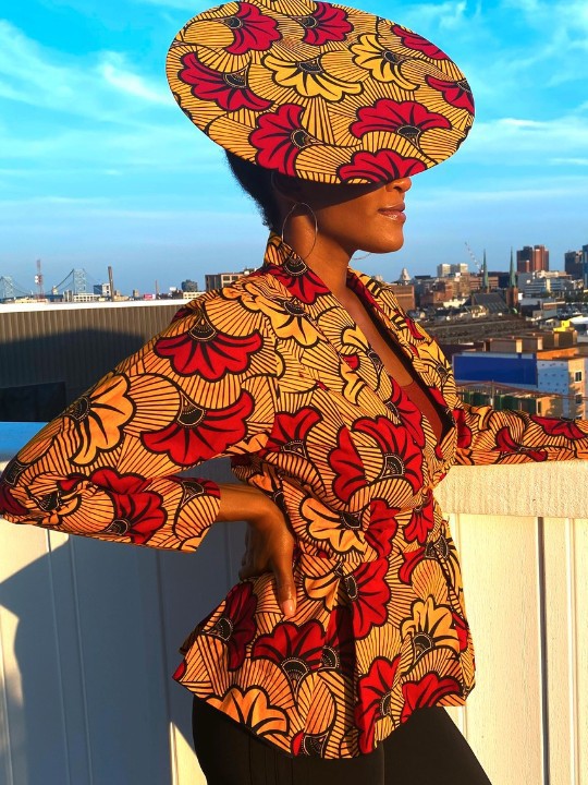 Petals Ankara Fascinator / Flat Hat 
